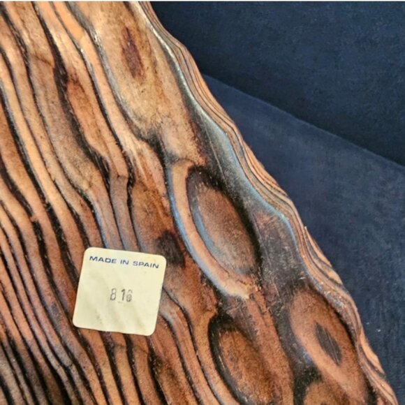 Vintage Rustic Wood Wall Sconce Candle Holder Made In Spain - Picture 3 of 6